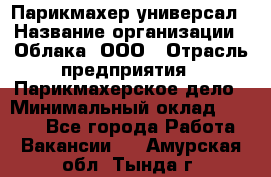 Парикмахер-универсал › Название организации ­ Облака, ООО › Отрасль предприятия ­ Парикмахерское дело › Минимальный оклад ­ 6 000 - Все города Работа » Вакансии   . Амурская обл.,Тында г.